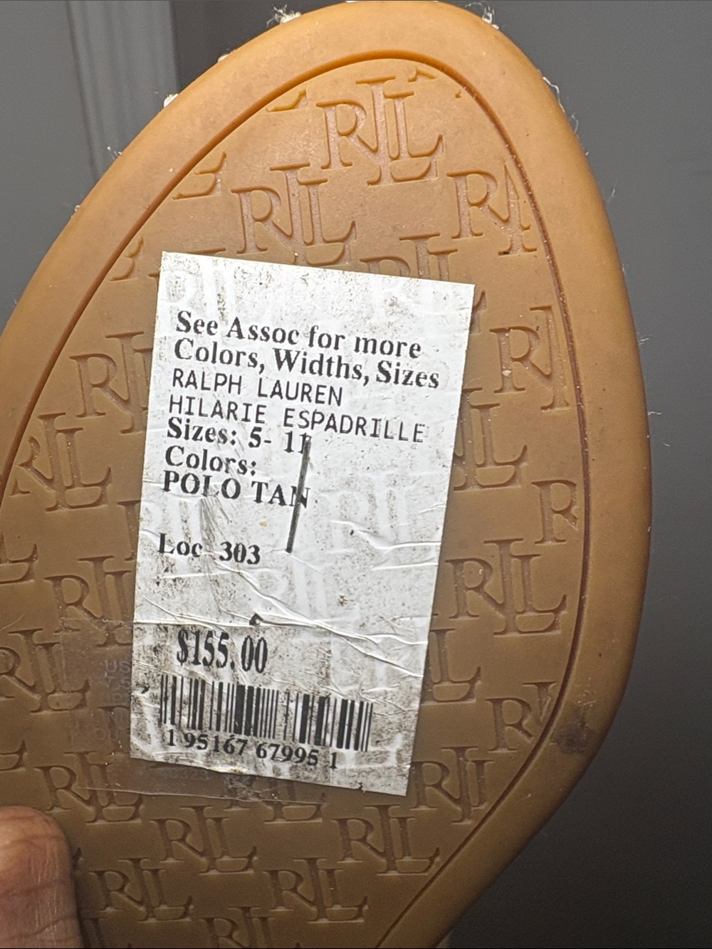 LAUREN Ralph Lauren Tan Leather Open-Toe Ankle-Strap Sandals - Picture 3 of 3